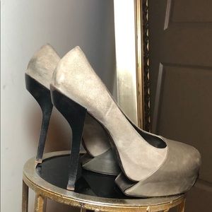 bcbgmaxazria grey platform heels **UNIQUE**